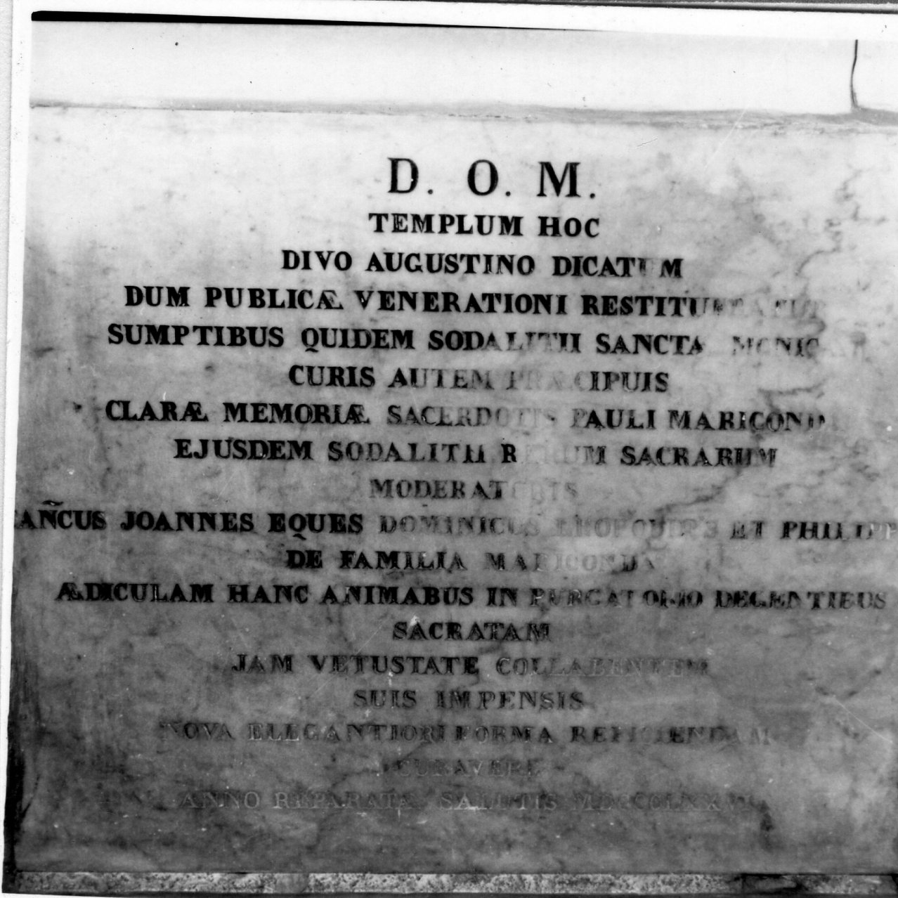 lapide commemorativa - bottega napoletana (sec. XIX)