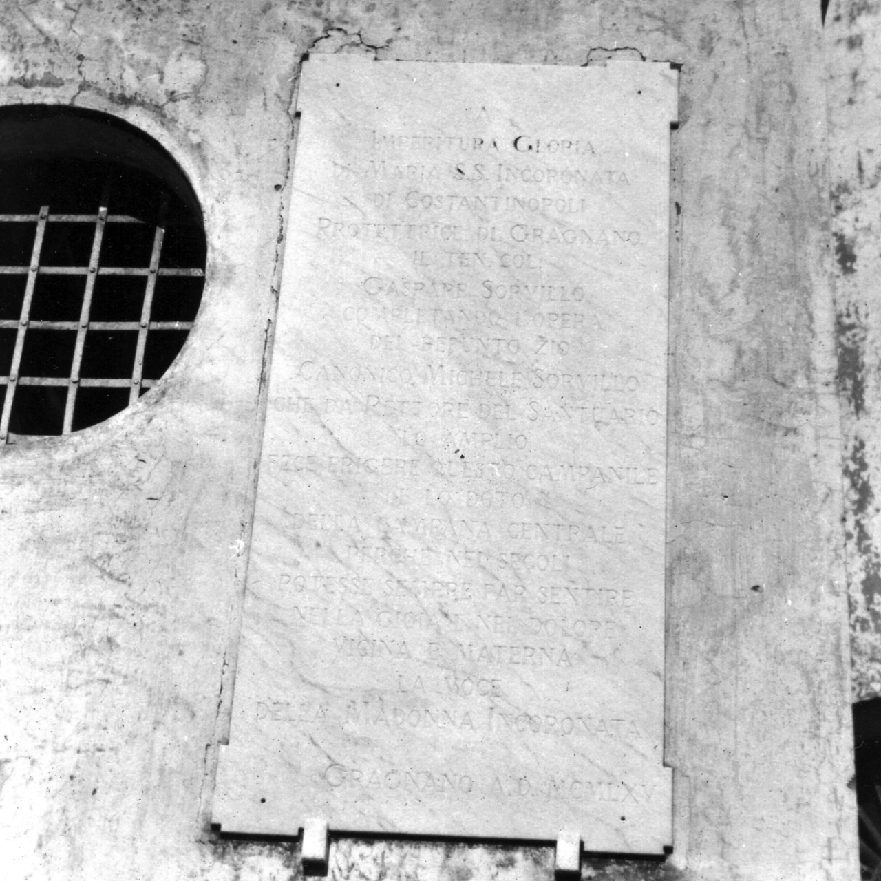 lapide commemorativa - bottega napoletana (sec. XX)