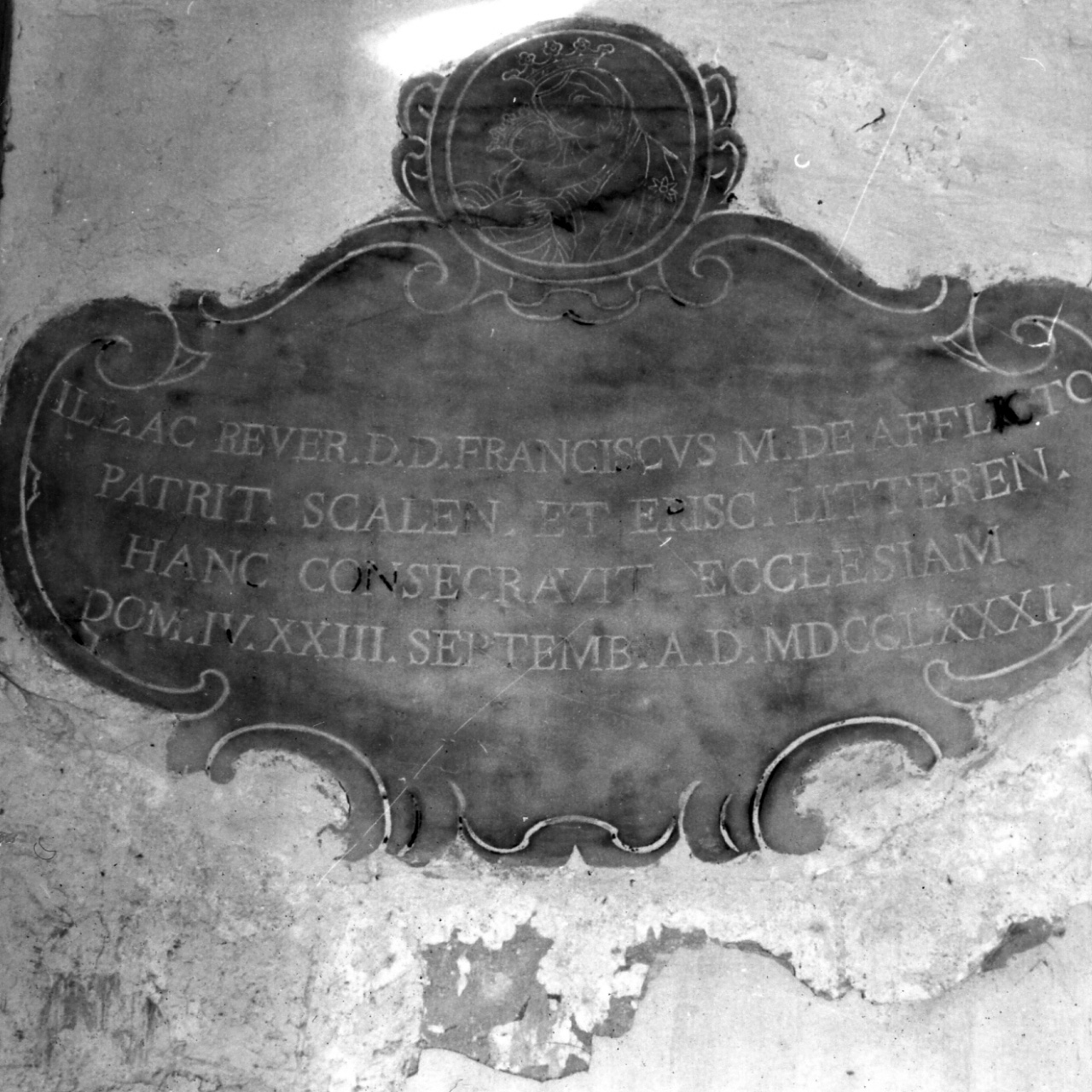 lapide commemorativa - bottega napoletana (sec. XVIII)