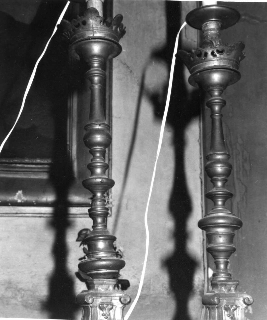 candelabro, serie - bottega napoletana (sec. XVIII)
