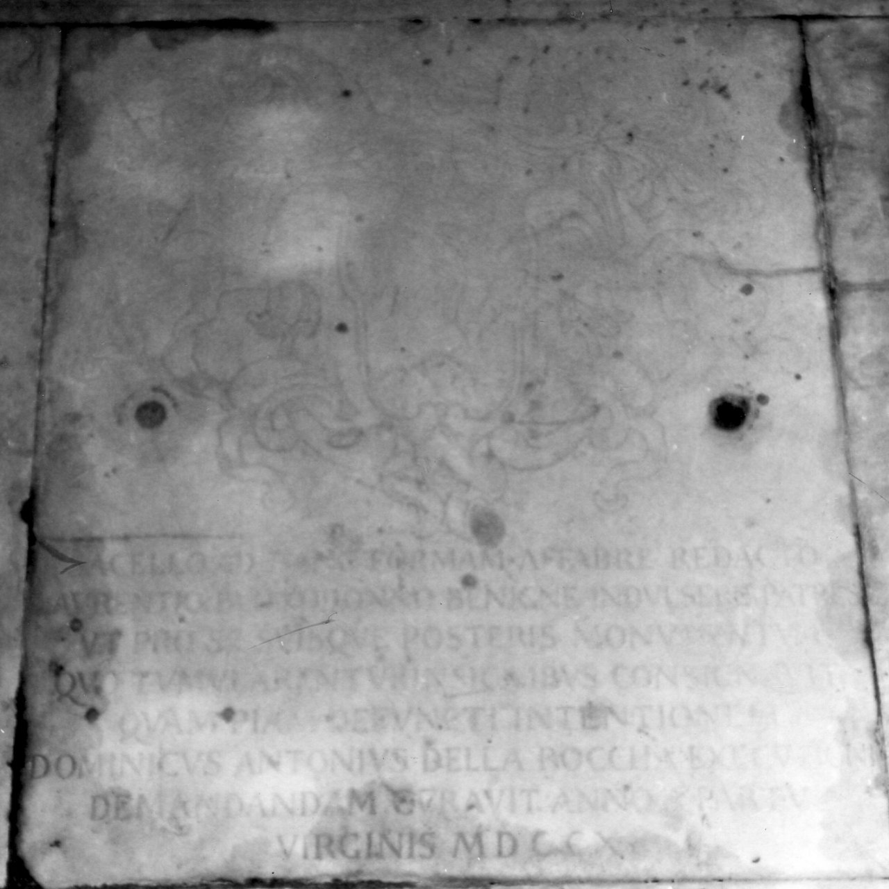 lastra tombale - bottega napoletana (sec. XVIII)