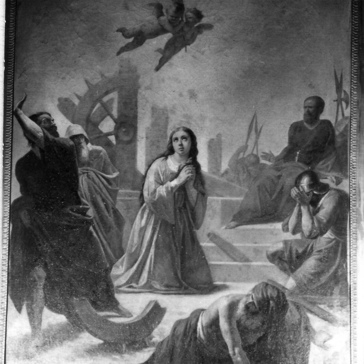 martirio di Santa Caterina d'Alessandria (dipinto) di Stabile Luigi (sec. XIX)