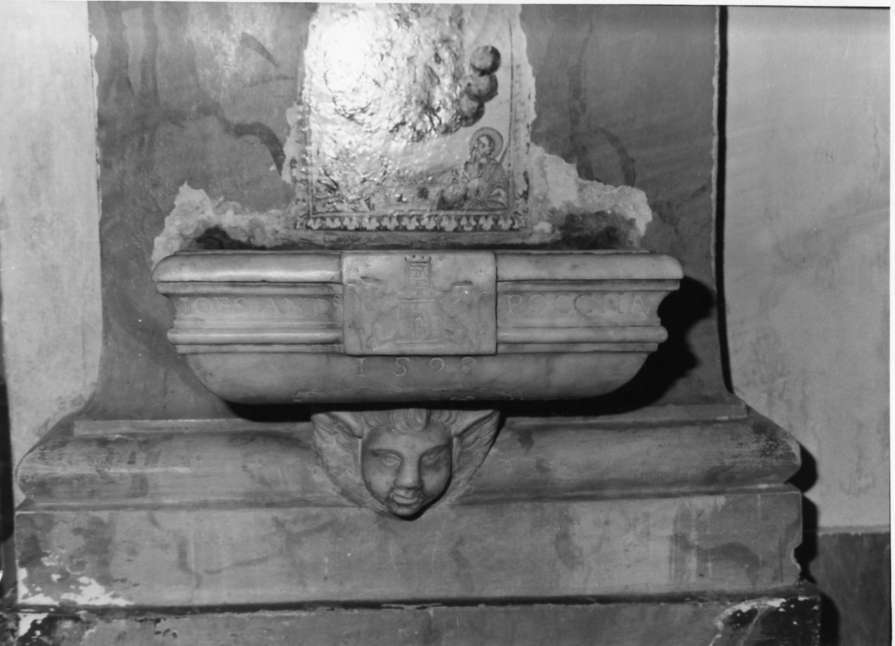 acquasantiera - bottega napoletana (sec. XVI)