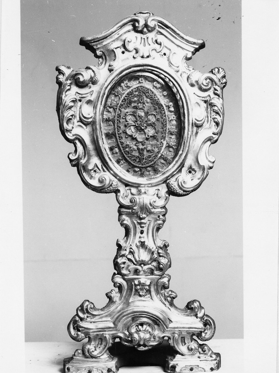 reliquiario - a ostensorio - bottega campana (seconda metà sec. XIX)