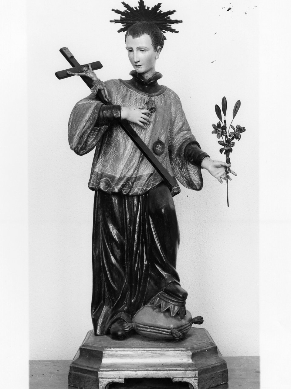 San Luigi Gonzaga (statuetta) - bottega campana (prima metà sec. XVIII)
