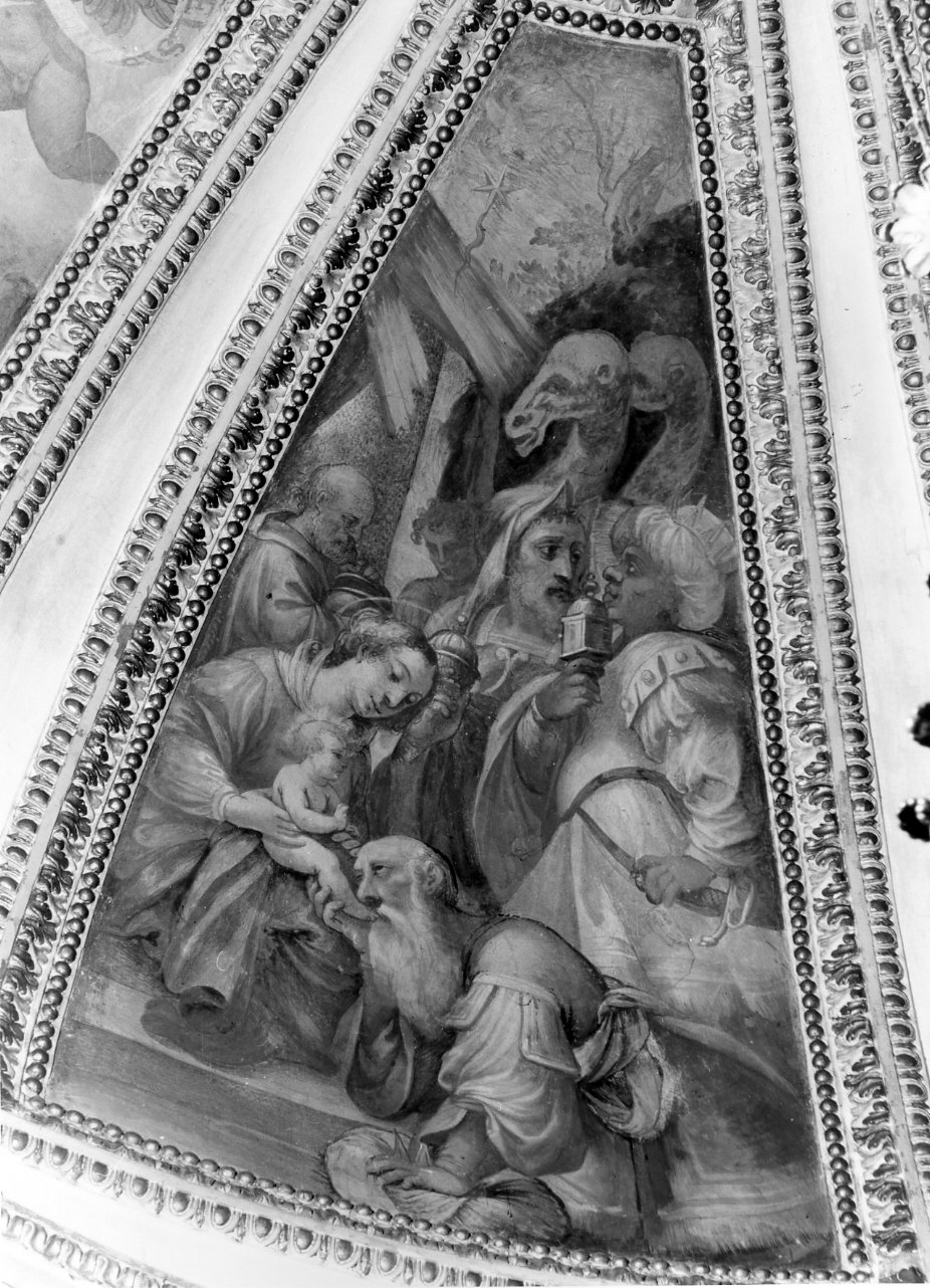 adorazione dei Re Magi (dipinto) di Corenzio Belisario (bottega) (prima metà sec. XVII)