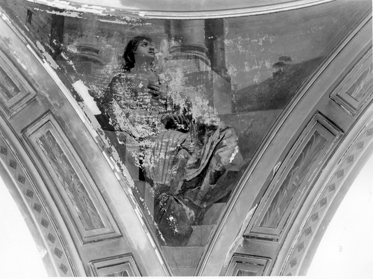 figura allegorica femminile (dipinto) di Taglialatela Luigi (sec. XX)