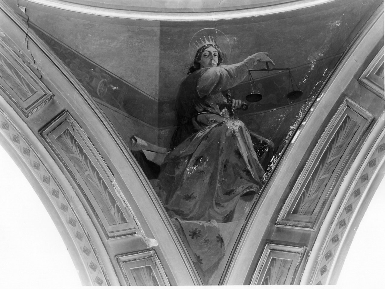 allegoria della Giustizia (dipinto) di Taglialatela Luigi (sec. XX)