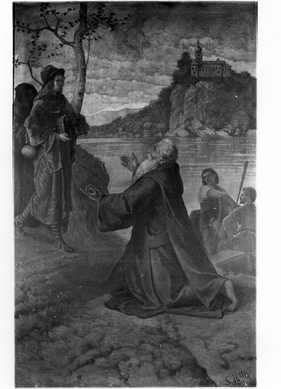 San Severino sulle rive del Danubio riceve le reliquie di San Giovanni Battista (dipinto) di Altamura Francesco Saverio Raffaele (sec. XIX)