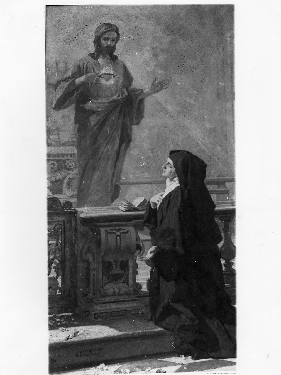 adorazione del nome di Gesù (dipinto) - ambito napoletano (sec. XX)