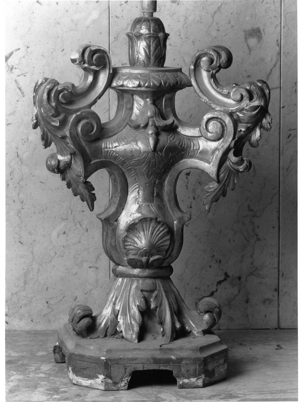 candeliere - bottega napoletana (metà sec. XIX)