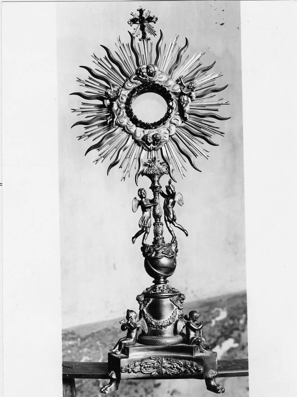 ostensorio - a raggiera - bottega campana (sec. XX)