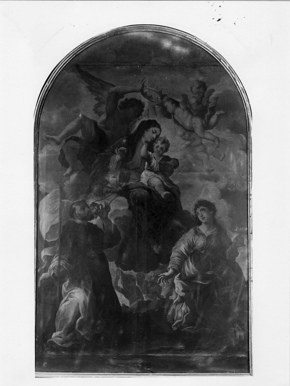 Madonna con Bambino e Santi (dipinto) di Solimena Francesco detto Abate Ciccio (bottega) (seconda metà sec. XVIII)