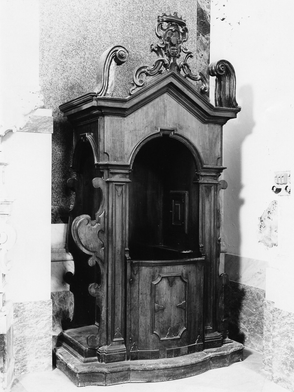 confessionale, serie - bottega campana (seconda metà sec. XIX)