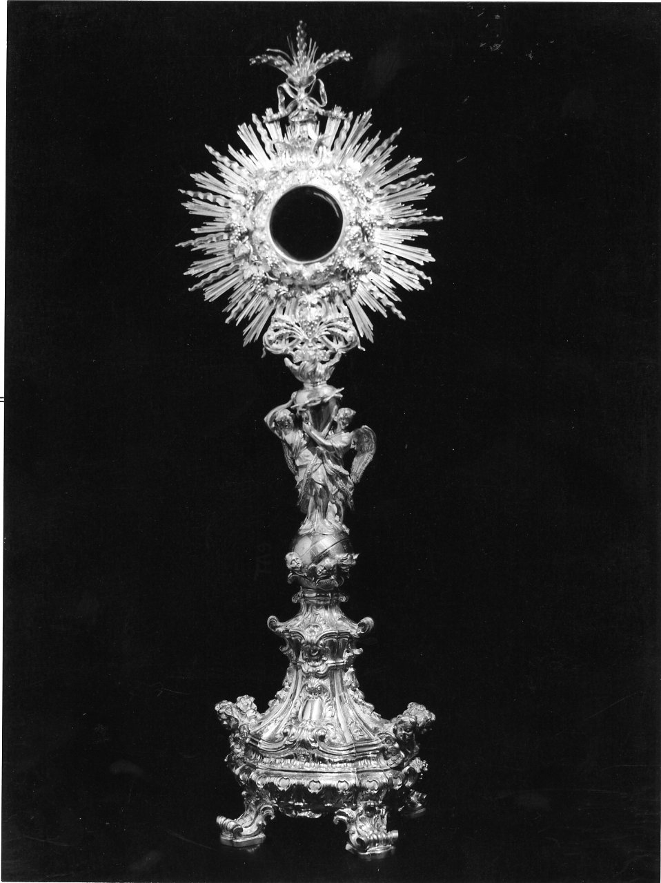 ostensorio - a raggiera - bottega campana (seconda metà sec. XVIII)