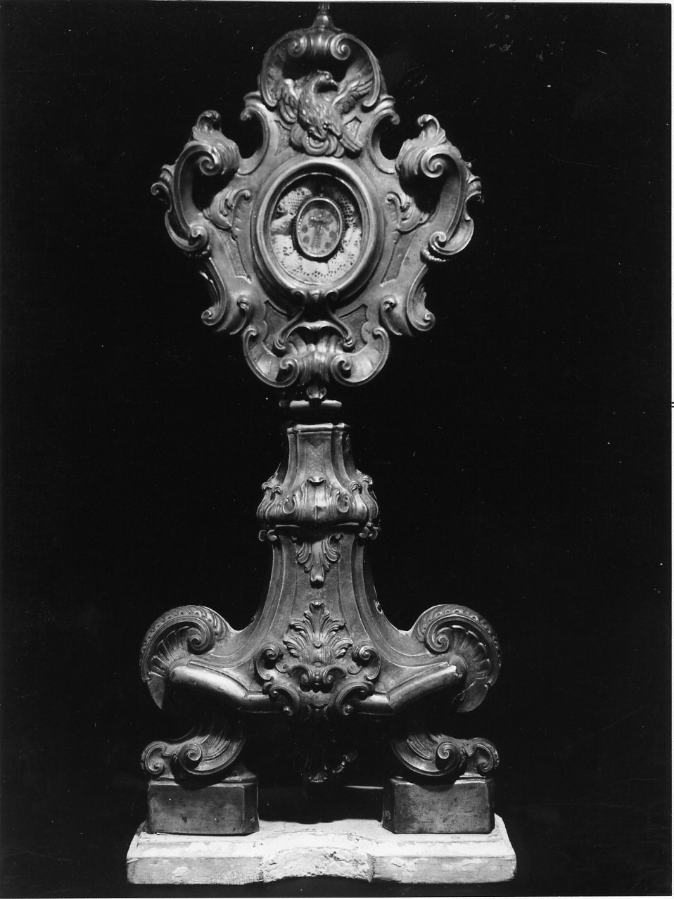 reliquiario - a ostensorio, serie - bottega campana (seconda metà sec. XVIII)