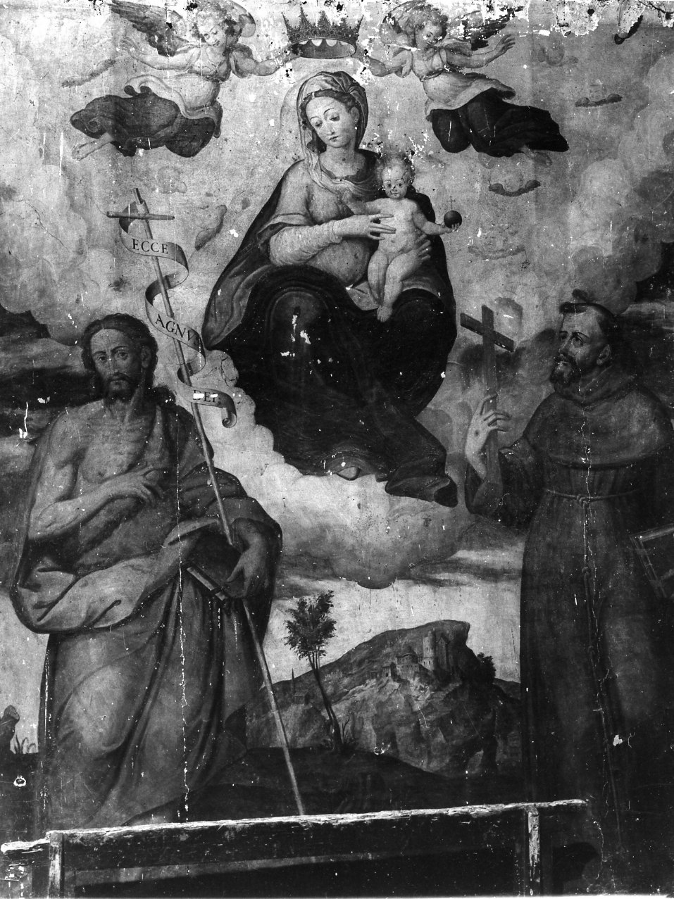 Madonna con Bambino e Santi (dipinto) di Manchelli Michele (seconda metà sec. XVI)