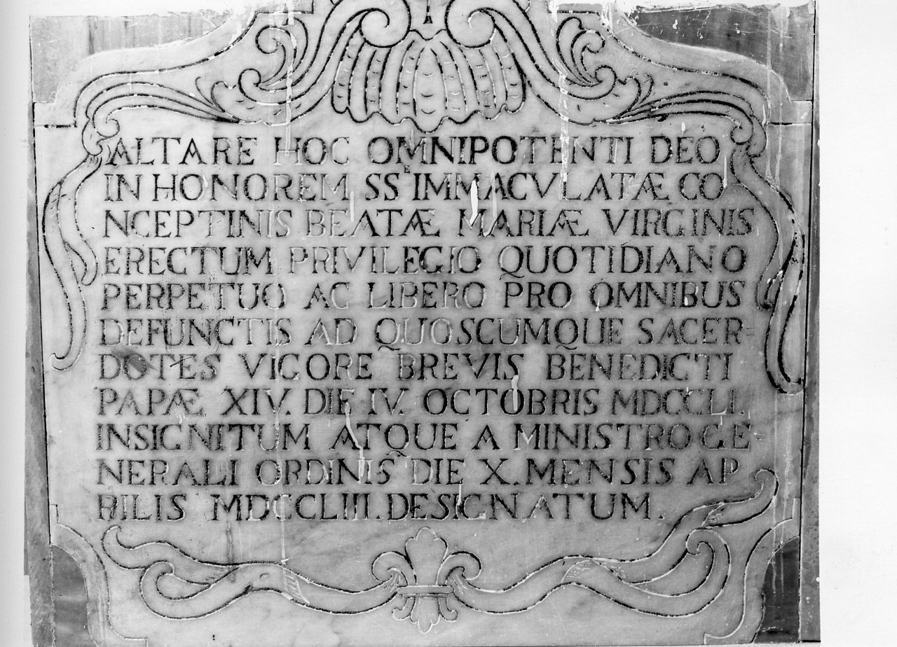 lapide celebrativa - bottega campana (sec. XVIII)