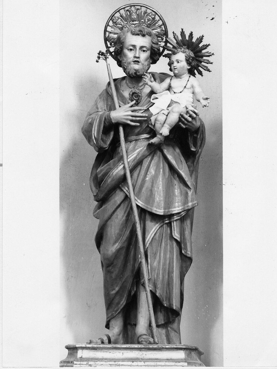 San Giuseppe e Gesù Bambino (statua) - bottega campana (prima metà sec. XIX)