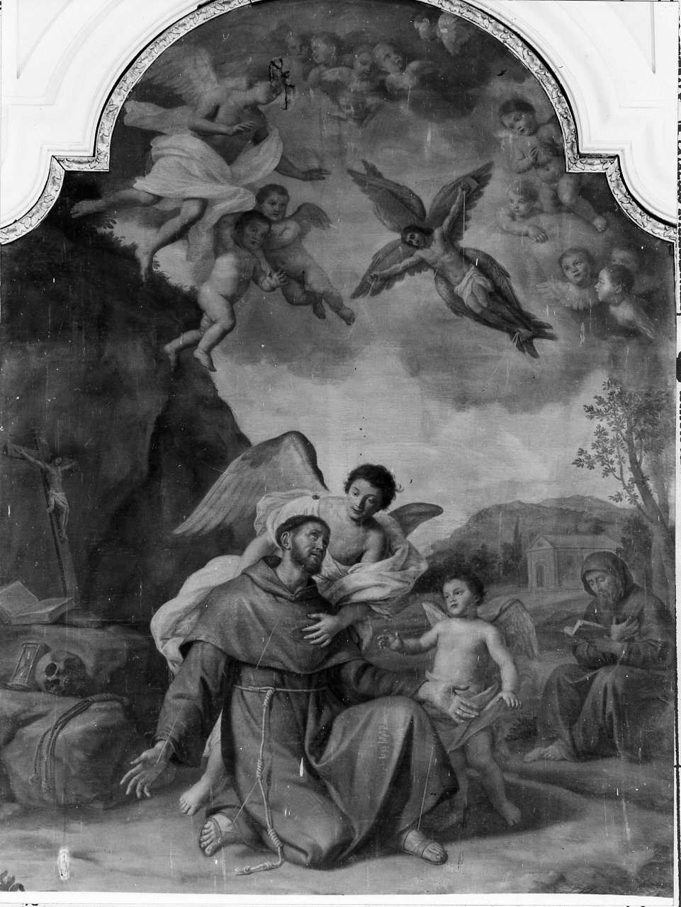 San Francesco d'Assisi riceve le stimmate (dipinto) di Di Spigna Alfonso (seconda metà sec. XVIII)