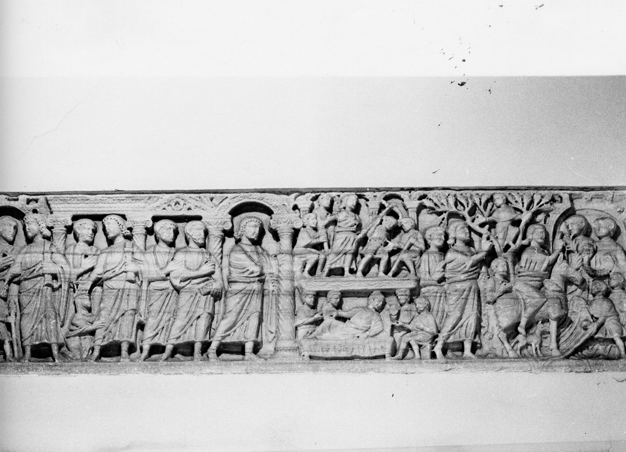 sarcofago, frammento - bottega campana (sec. V)