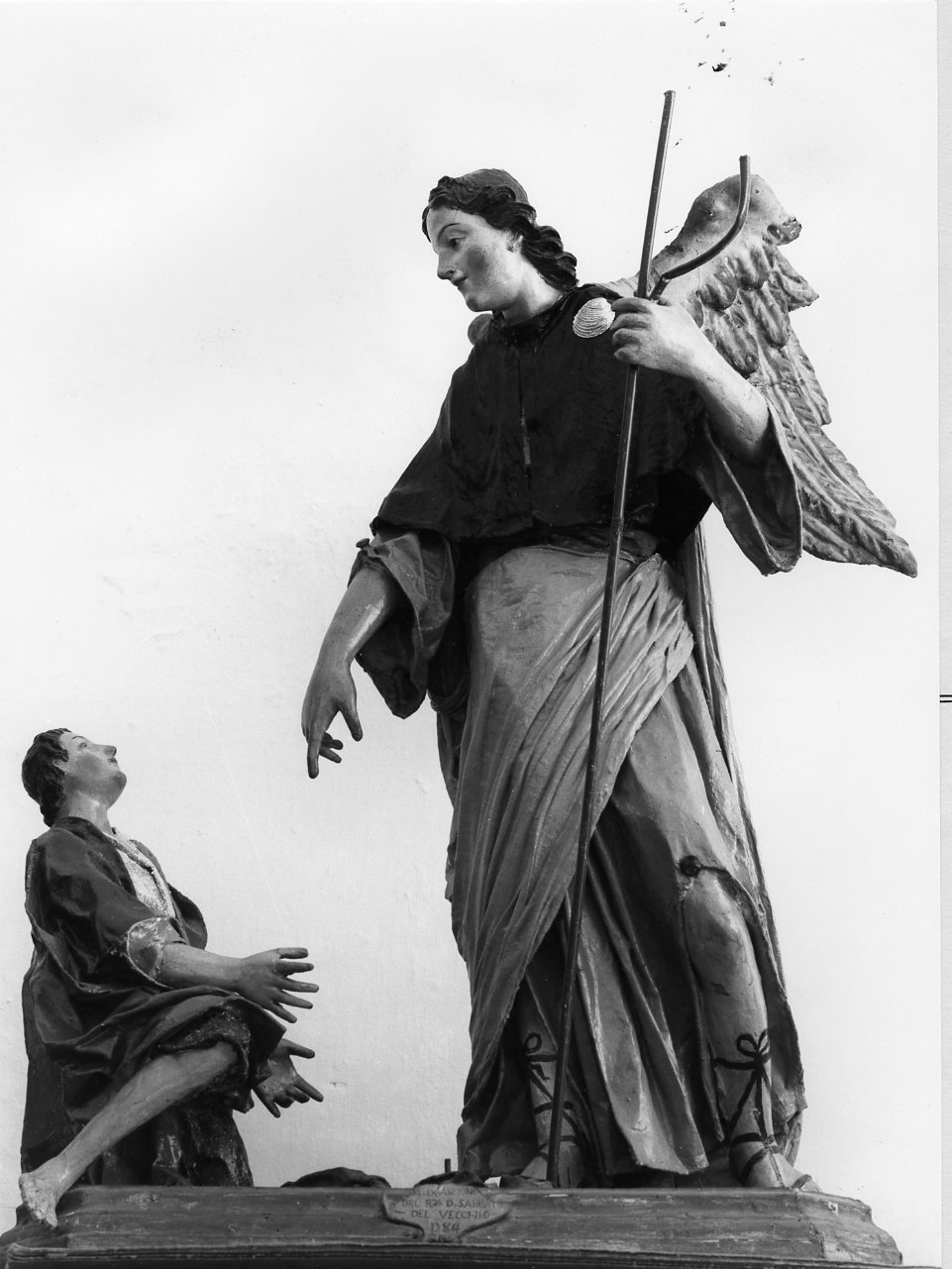 Tobia e San Raffaele arcangelo (gruppo scultoreo) - bottega campana (sec. XVIII)