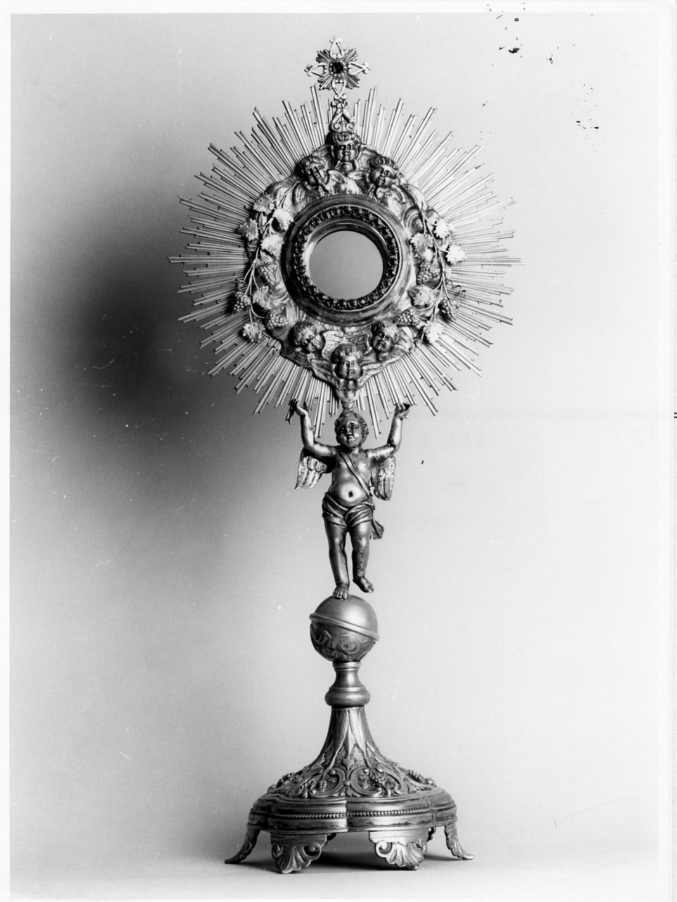 ostensorio - a raggiera - bottega campana (sec. XX)