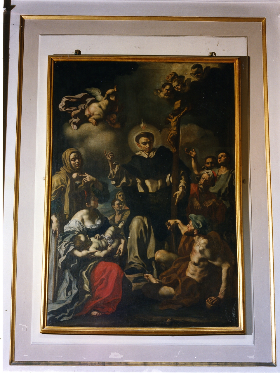 San Vincenzo Ferrer risana un paralitico (dipinto) di De Mura Francesco (secondo quarto sec. XVIII)