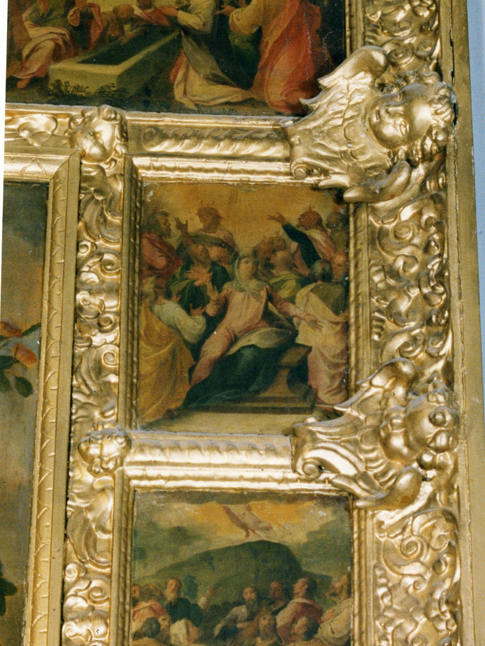 Pentecoste (formella, elemento d'insieme) di Imparato Girolamo (sec. XVI)