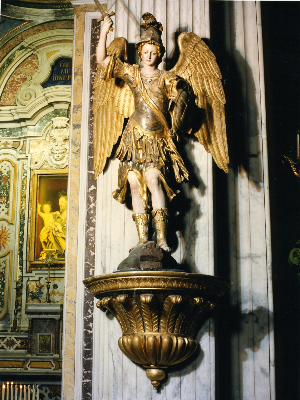 San Michele Arcangelo (statua) - bottega napoletana (metà sec. XVII)