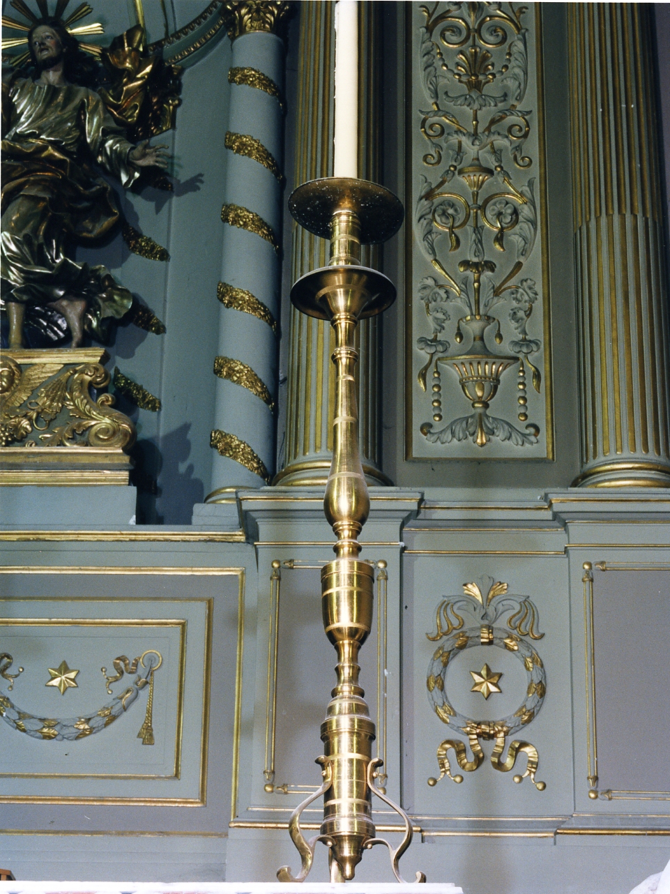 candelabro, serie - bottega napoletana (fine/inizio secc. XIX/ XX)