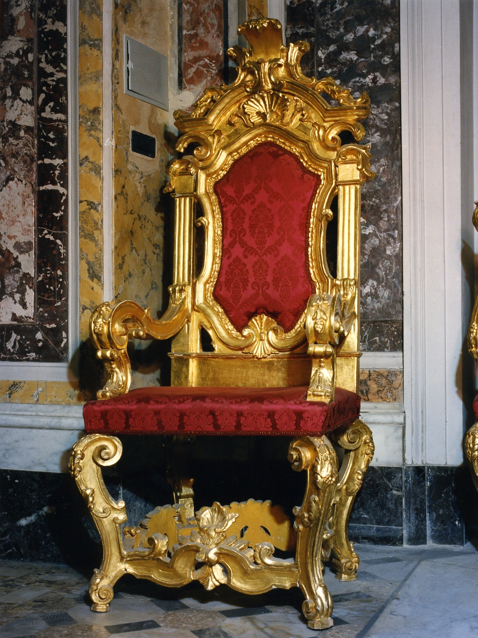 poltrona - da cerimonia - bottega napoletana (metà sec. XIX)