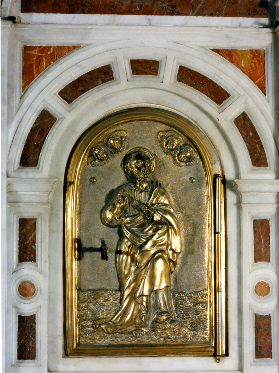 San Pietro Apostolo (sportello di tabernacolo) - bottega napoletana (ultimo quarto sec. XIX)