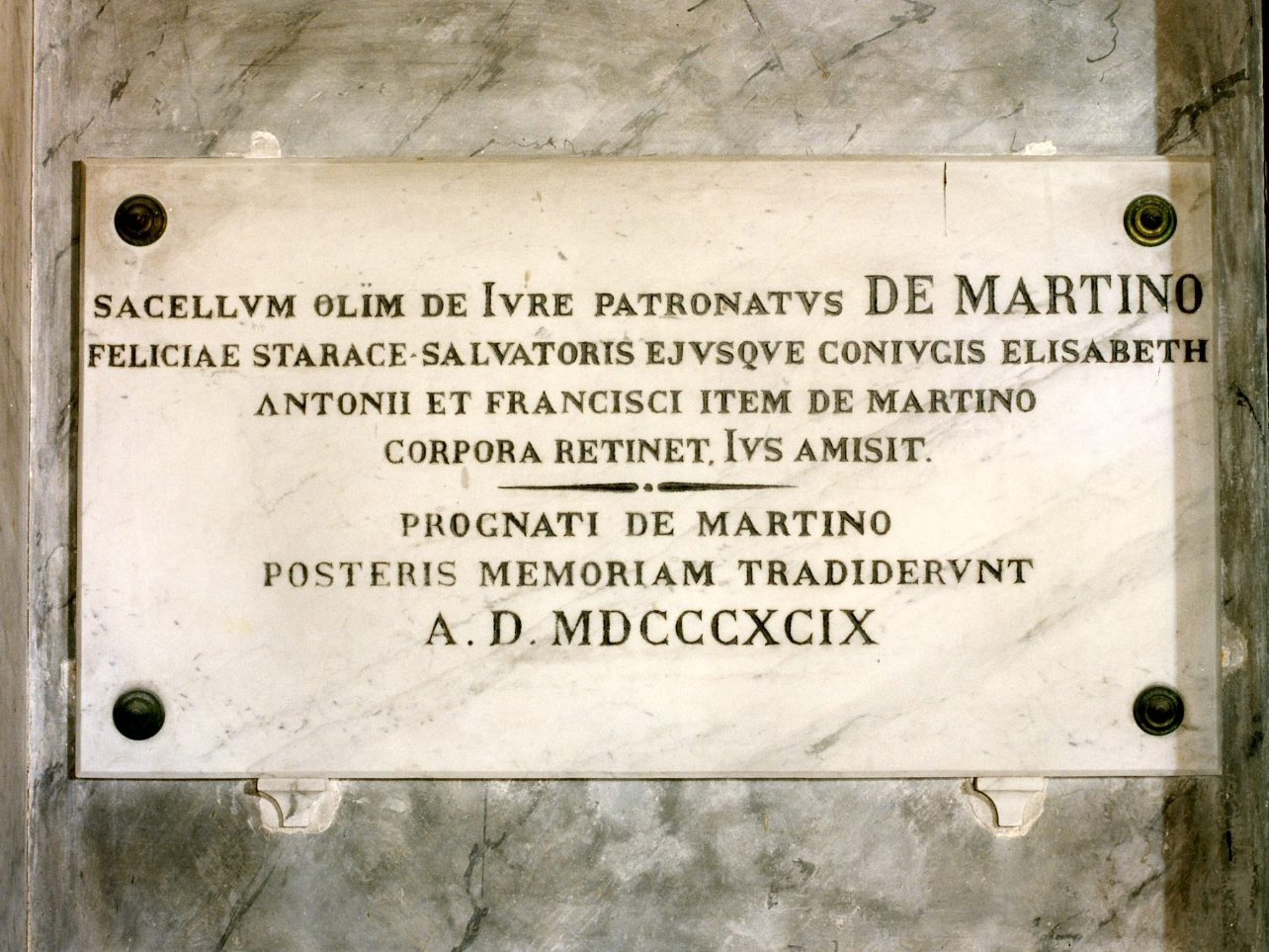 lapide commemorativa - bottega campana (sec. XIX)