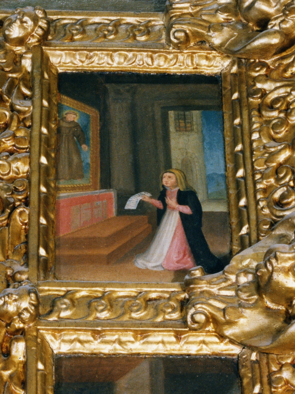 episodio della vita di Sant'Antonio da Padova (scomparto di polittico, elemento d'insieme) - ambito napoletano (fine/inizio secc. XVI/ XVII)