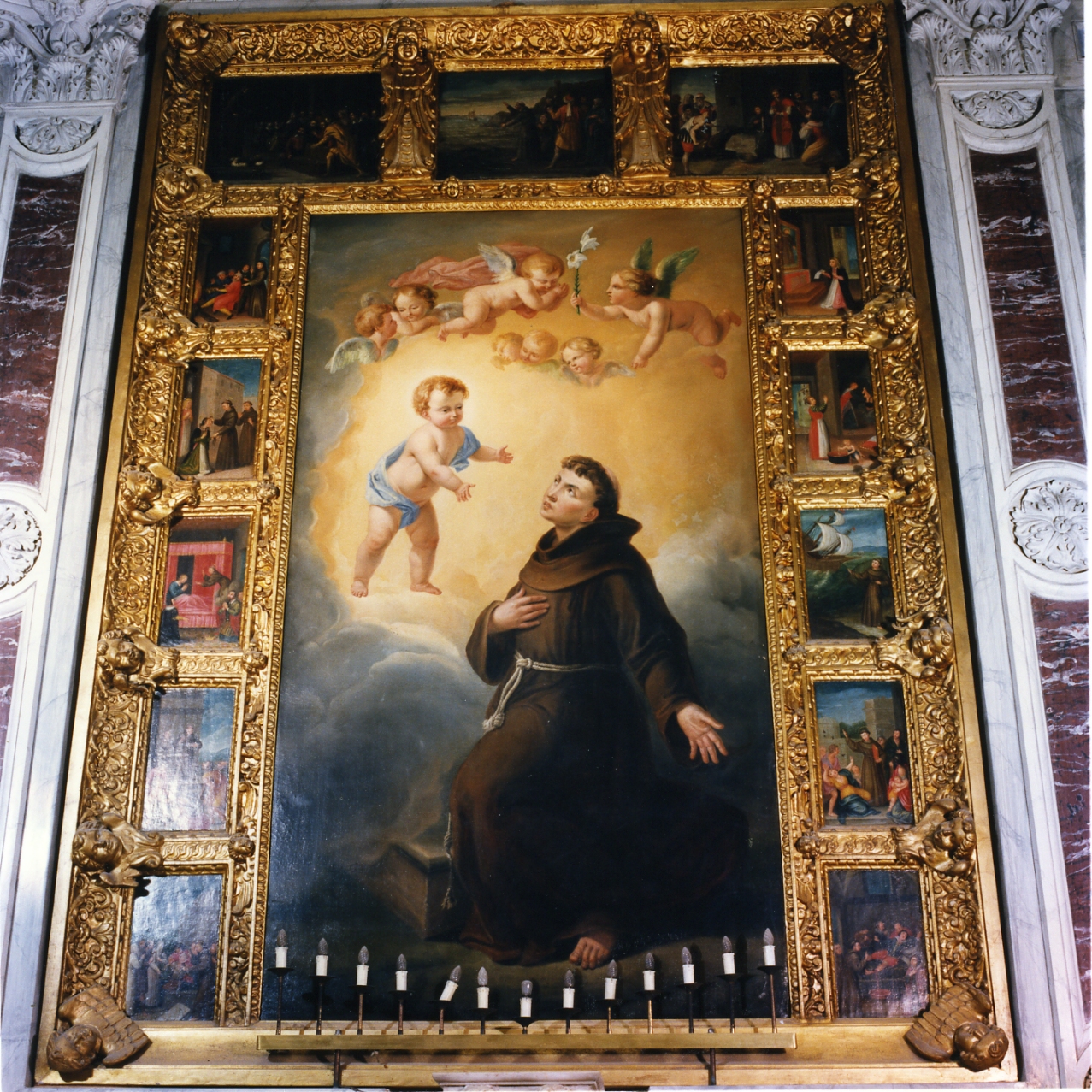 cornice - bottega napoletana (fine/inizio secc. XVI/ XVII)