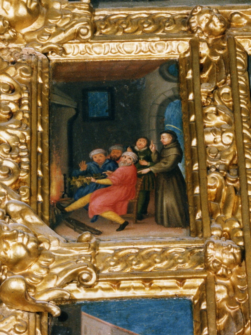 miracolo di Sant'Antonio da Padova (scomparto di polittico, elemento d'insieme) - ambito napoletano (fine/inizio secc. XVI/ XVII)