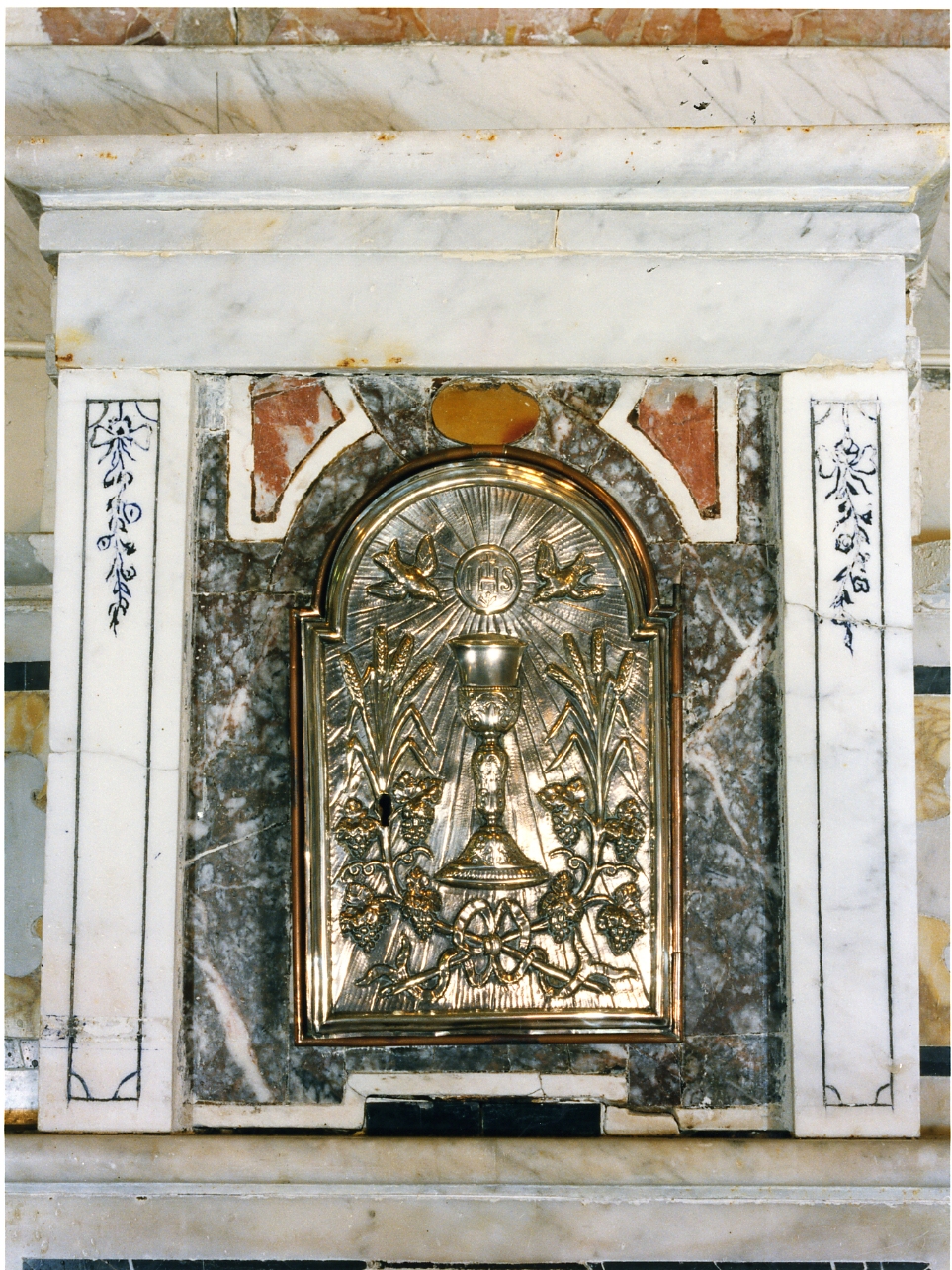 calice eucaristico (sportello di tabernacolo) - bottega napoletana (prima metà sec. XVIII)