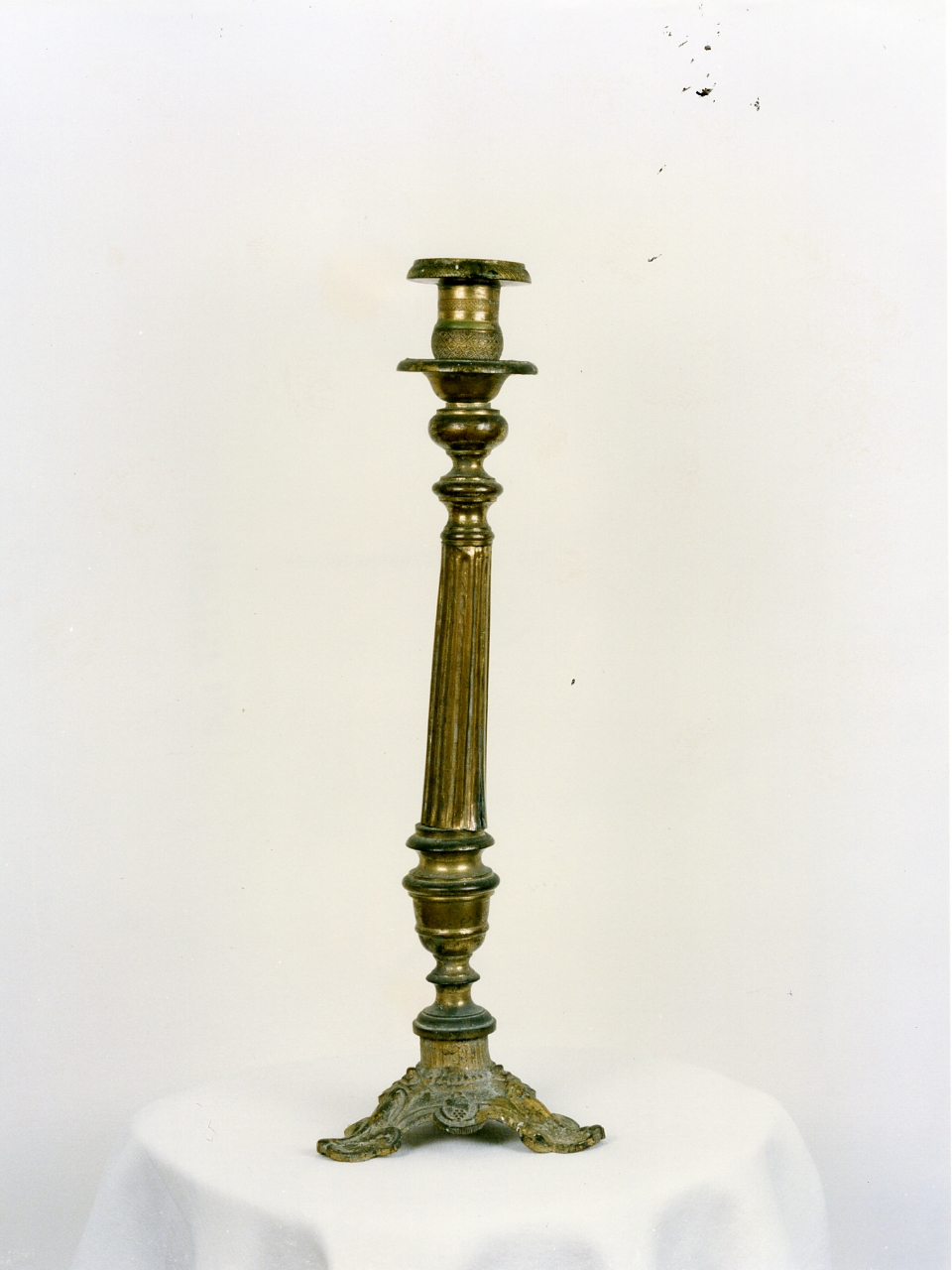 candeliere d'altare, serie - bottega napoletana (seconda metà sec. XVIII)