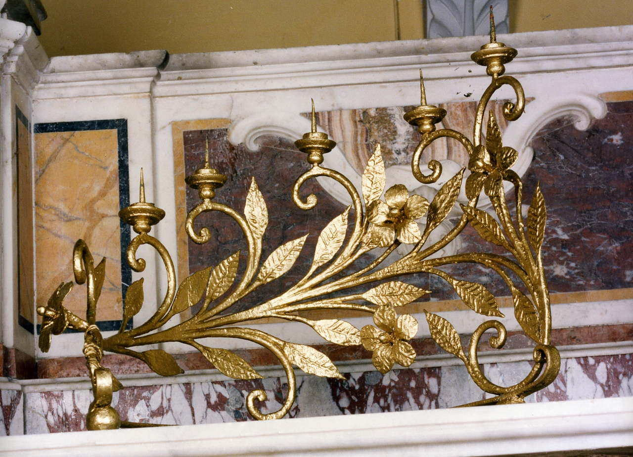 candelabro - bottega napoletana (inizio sec. XVIII)