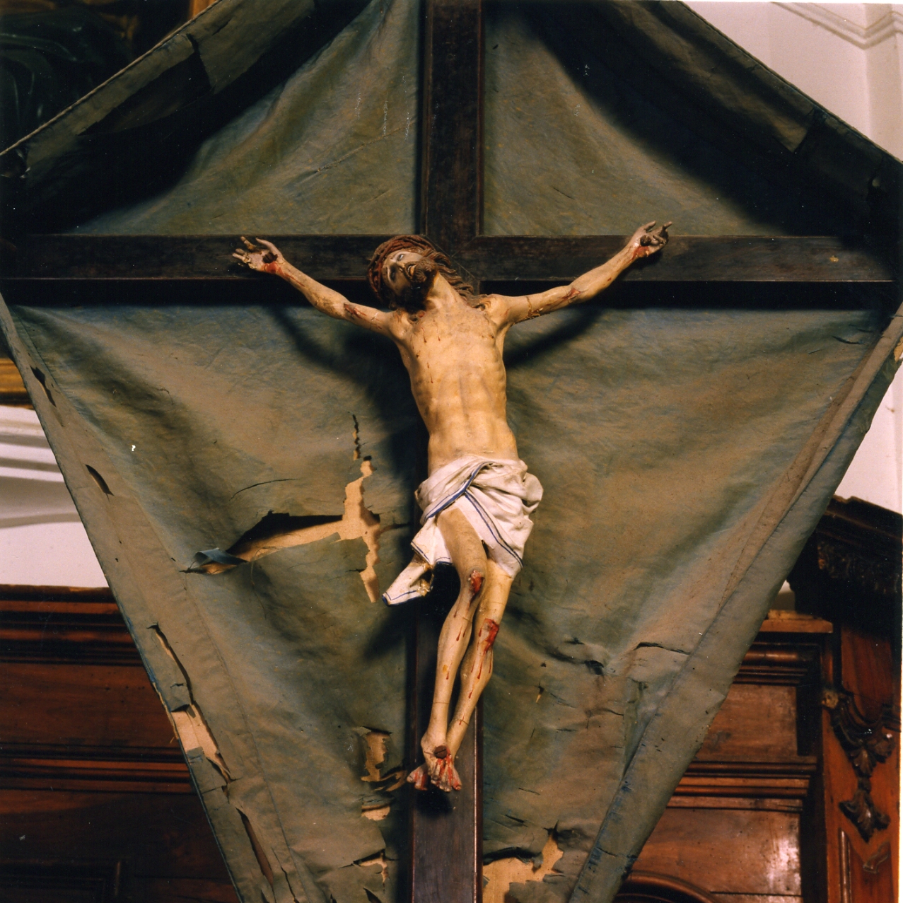 Cristo crocifisso (croce processionale) - bottega napoletana (metà sec. XVIII)