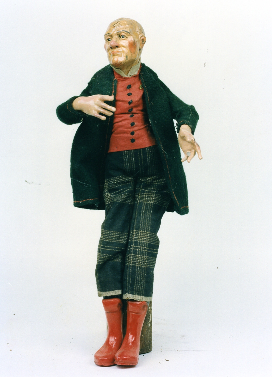 figura maschile (statuetta di presepio) - bottega napoletana (seconda metà sec. XVIII)