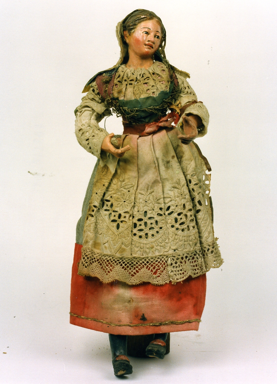 figura femminile (statuetta di presepio) - bottega napoletana (seconda metà sec. XVIII)