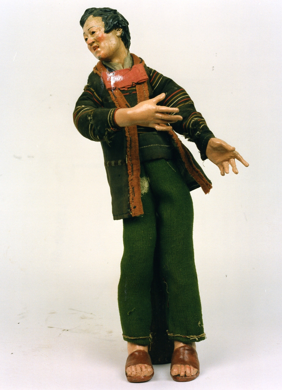 figura maschile (statuetta di presepio) - bottega napoletana (seconda metà sec. XVIII)