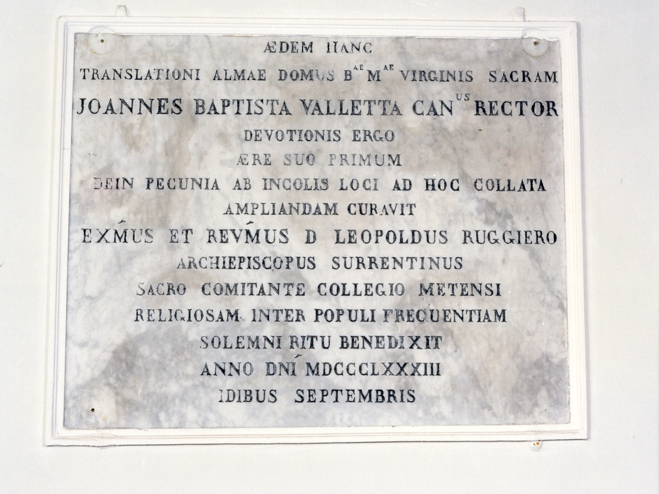 lapide commemorativa - bottega campana (sec. XIX)