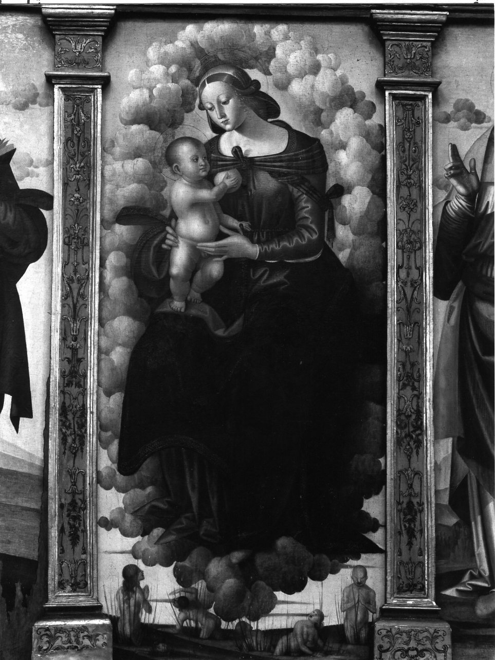 Madonna con Bambino (scomparto di polittico, elemento d'insieme) di Francesco da Tolentino (primo quarto sec. XVI)