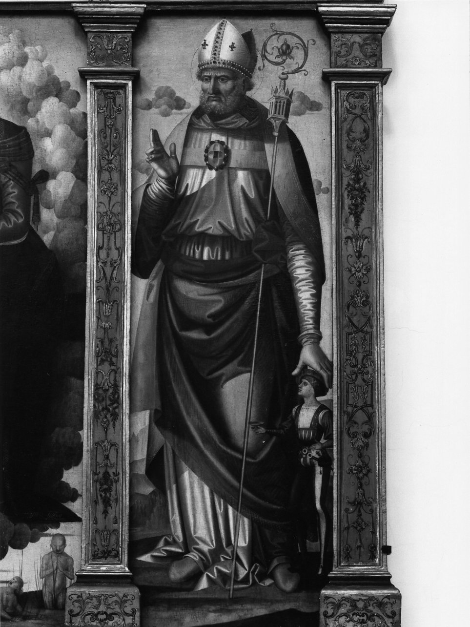 San Martino vescovo (scomparto di polittico, elemento d'insieme) di Francesco da Tolentino (primo quarto sec. XVI)