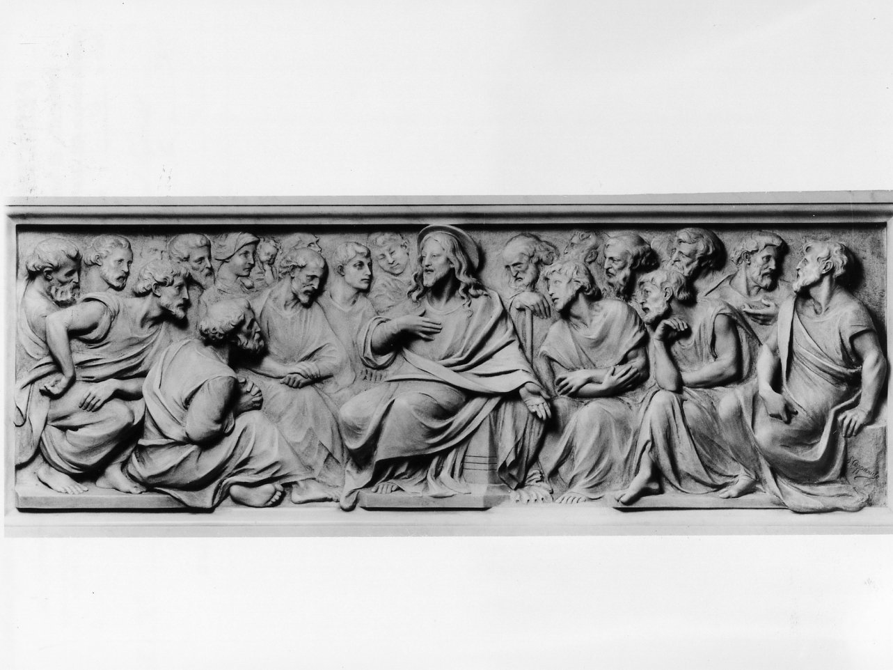 Cristo tra gli apostoli (rilievo) di Cepparulo Salvatore (bottega) (fine/inizio secc. XIX/ XX)