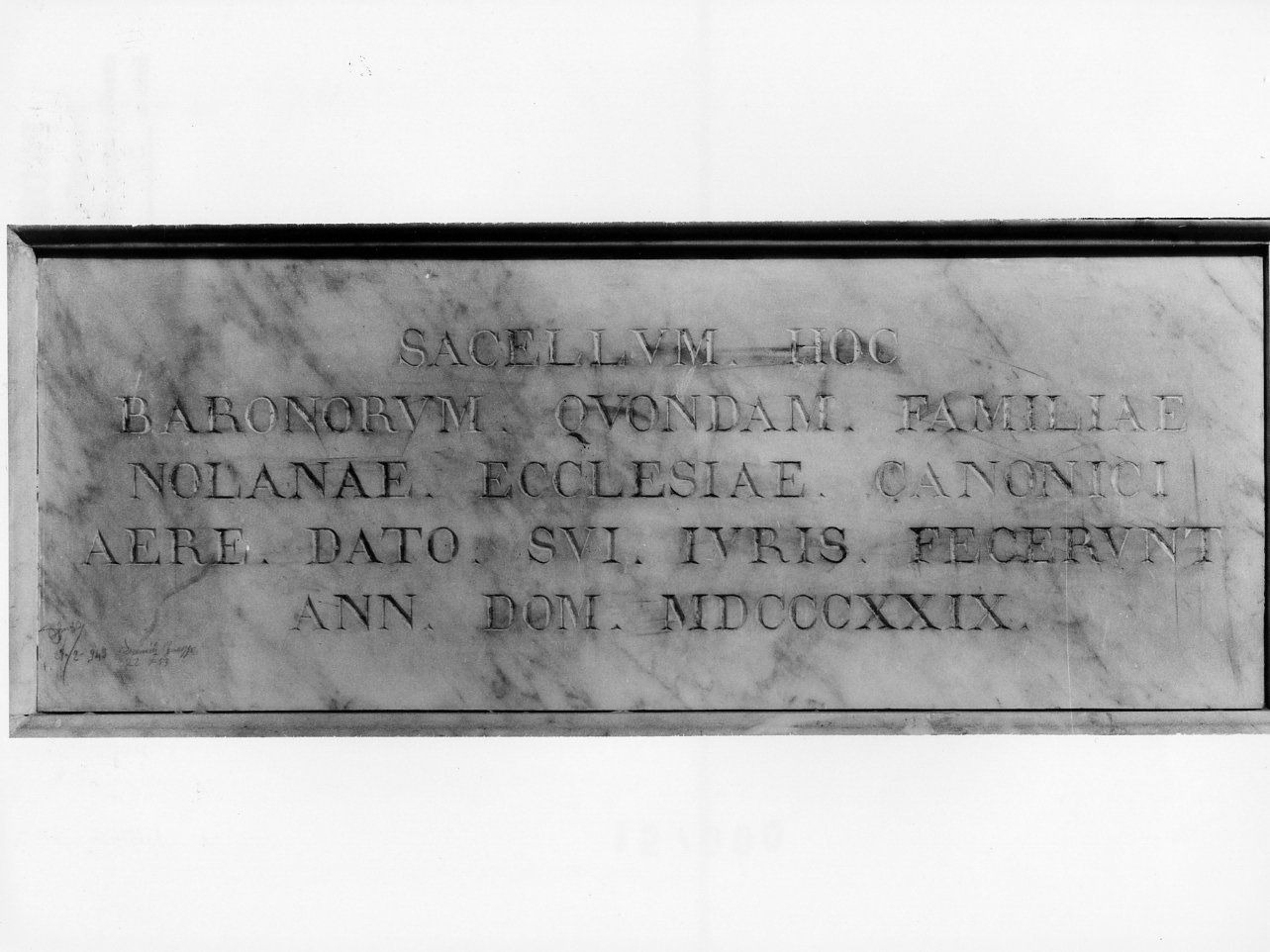 lapide celebrativa - bottega campana (sec. XIX)