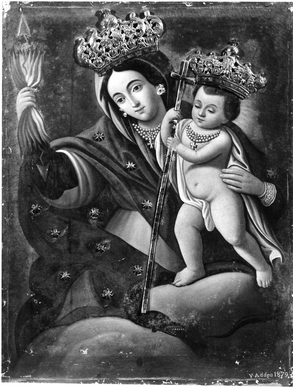 Madonna con Bambino (dipinto) di Addeo Vincenzo (sec. XIX)